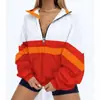 2026 Nueva Chaqueta Transfronteriza Tela Sudadera Impresión Digital 3D Cuello Alto Ropa Urbana para Mujer Cremallera Camisa Polo 236