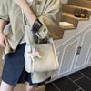 Bolso Cubo Estampado de Lichi para Mujer 2025 Verano Nuevo Estilo Bolso de Hombro Simple y Elegante Moda Versátil Bolso tipo Cartera Bolso Cesta de Verduras