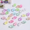 DIY Hecho a Mano Acrílico Transparente Cuentas Roscadas Cuerda Suelta Cuentas Agujero Recto Cadena para Teléfono Móvil Suministro Directo del Fabricante Accesorios de Joyería