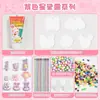 Traje de kit de tarjetas Goo pegamento de crema goo card DIY hecho a mano bolsa de materiales goo card juguete para niños etiqueta colgante goo card