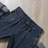 Calça Jeans Masculina de Perna Reta Cinza Azul Sarja Stretch Casual Versátil Outono Inverno Grossa Cintura Média Alta Calça Longa Solta