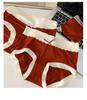 Rojo Benmingnian Cómodo Sin Marcas Suave Amigable con la Piel Sin Marcas Francés Lujo Ligero Suave tipo cera Ligero Transpirable Cintura Media Ropa Interior para Mujer