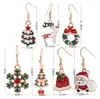 Suministro Exclusivo Transfronterizo de Pendientes Colgantes de Aceite Navideños, Árbol de Navidad, Reno, Copo de Nieve y Campana. Lote Mixto de Stock de Fábrica de Temporada Festiva