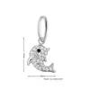 Colgantes de Animales Lindos Transfronterizos, Elementos Adorables de Oso y Delfín, Accesorios de Colgante de Acero Inoxidable Personalizados DIY Incrustados con Diamantes