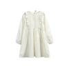 Liquidación de Vestido Largo de Lino Estilo Nórdico para Niñas, Vestido de Color Sólido con Volantes, Vestido Largo de Lino y Algodón para Niñas