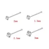 E-commerce Transfronteiriço Popular em Forma de L em Forma de S em Forma de Z Zircônia Aço Inoxidável Reto 7 Caracteres 5 Caracteres Super Brilhante Cravejado de Diamantes Joias para Piercing Argola de Nariz Pino de Nariz