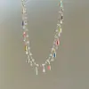 Collar Colorido de Zirconia Emperatriz Saturno para Mujer 2026 Nuevo Pequeño Nicho Sentido de Alta Gama Cadena para Clavícula Moda Accesorios de Lujo Ligero