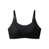 106 Base de Maquillaje Ice-Skin Refrescante Ropa Interior sin Costuras Sujetador Bandeau Anti-Exposición con Copas Fijas para que los Bustos Grandes Parezcan Más Pequeños, Estilo Delgado de Verano