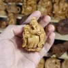 Artesanías de Talla en Madera de Ciprés Adornos Adornos de Buda para el Hogar Adornos de Escritorio Samsung Fu Lu Shou Artesanías de Madera Maciza