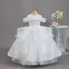 Lindo Vestido para Meninas, Luxo Acessível de Nicho Elegante Vestido de Princesa para Aniversário, Vestido de Apresentação de Piano para Casamento de Daminha Infantil