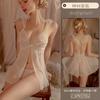 Pijama sexy Yiyuo feminino fino sexy lingerie malha quente perspectiva uniforme tentação camisola atacado 8644