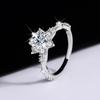 Anillo de Plata Esterlina S925 productos genuinos Diamante Moissanita Estrella Anillo de Pareja Chica Propuesta de Matrimonio para Enviar a la Novia