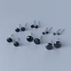 Pendientes de plata S925 para mujer, diseño de nicho simple, con un solo diamante, venta al por mayor, E1139
