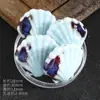 Collar de Cuentas Sueltas de Cerámica con Forma de Concha Grande Imán para Nevera Piezas de Cerámica Accesorios DIY Decoración del Hogar Souvenirs Culturales y Creativos