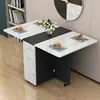 Mesa de Comedor, Mesa Plegable para Uso Doméstico, Mesa Rectangular Multifuncional para Apartamentos Pequeños, Simple y Fácil de Extender, Mesa Redonda Móvil