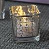 Nuevo producto: candelabro pequeño cuadrado de cristal dorado de 5 cm, ideal para cenas románticas con velas, decoración para bar o restaurante occidental.