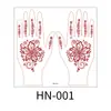 Amazon Transfronterizo Nuevas Pegatinas de Tatuaje de Encaje Marrón-Rojo Impermeables Sudor Henna Tatuaje Temporal Henna Tatuaje