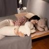 Almohada larga para dormir para niñas, con clip para las patas de la cama, almohada para dormir lateral, almohada grande para niños, cojín de noche de felpa