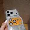 Adequado para Película de Lente Apple 18P/18Pm, Anel de Proteção de Câmera Colorido com Strass em Formato de Coração, Adesivo de Lente Integrado