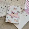 Cuaderno espiral de dibujos animados lindo, cuaderno de bolsillo estético de alta calidad, cuaderno pequeño A7 de tapa lateral, cuaderno creativo para mensajes y toma de notas para estudiantes