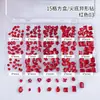 Acessórios para Nail Art 15 Compartimentos Strass Irregulares Strass com Fundo Pontiagudo Strass Coloridos Resina Irregular Strass Transparentes Diamantes Mistos para Unhas