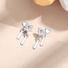 Aretes de Plata Esterlina S925 para Mujer Borla Corazón Lujo Accesible Estilo Ins Aretes de Diamantes para Mujer con Forma de Corazón Primavera y Verano Estilo K Nuevos