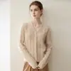 Cárdigan de cachemira para mujer, cachemira de cabra pura, nuevo estilo otoño e invierno, cuello en V, trenzado vintage, abrigo suéter de punto suelto, blanco limpio