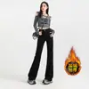 Jeans de Campana Retro Americanos para Mujer, Otoño Nuevo de Cintura Alta Ajustados Versátiles Pantalones Bootcut Petite