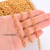Cadena de acero inoxidable con relieve de cruz, cadena en forma de O de acero de titanio con baño de oro al vacío, cadena para collar y pulsera DIY al por mayor