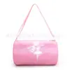 Procesamiento de bolsa cruzada cilíndrica personalizada bolsa para danza latina bolsa de hombro bolsa de regalo publicitaria bolsa de impresión para clase de arte