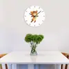 Reloj de Pared Acrílico Nórdico Creativo Simple para el Hogar Reloj de Cuarzo Silencioso Figura de Oso Venta al por Mayor