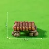 Tablero de madera creativo de paisaje en miniatura, valla de piedra y puente corto - Accesorios decorativos DIY para paisajismo de jardinería, pequeños adornos para terrarios