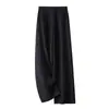 Pantalones de pierna ancha, cropped, de tiro alto, drapeados, multicolor, hechos a medida para mujer, otoño 2026, corte holgado, adelgazantes, versátiles, de pierna recta, para traje