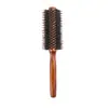 Ventas Directas de Fábrica en stock peine para rizar el cabello de cerdas y madera maciza mango cuadrado sin LOGO peine de rodillo estilo casero peine de rodillo de cuatro planos