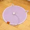 Tablero Rascador para Gatos Tejido Transfronterizo con Bola de Algodón para Autoentretenimiento, Colchoneta Integrada para Dormir Mascotas, Herramienta Rascadora Lavable, Almohadilla Rascadora para Gatos