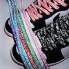 Atacado de Cadarços Lin Feng Cadarços Refletivos Paisley Preto Branco Vermelho Rosa Laranja Verde Gradiente de Cor Adaptáveis a Cadarços AJ1AF1