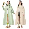 Impermeable Quanyan para vehículo eléctrico EVA para mujeres adultas, impermeable de cuerpo entero largo para andar en motocicleta, impermeable de una pieza