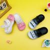 Explosiones de Moda Pantuflas para Padres e Hijos Verano Nuevo Plano Niños y Niñas Niños Antideslizante Color Sólido DIY Suela Suave Sandalias de Doble Uso
