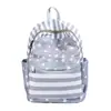 Mochila retro estilo americano de estrellas y rayas, adecuada para estudiantes de secundaria y preparatoria, una mochila ligera y casual para niñas, perfecta para la escuela y el uso diario