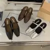 Nuevos Zuecos de Verano al Aire Libre Mary Jane de Punta Cuadrada para Mujer 2025, Zapatillas de Moda Estilo Francés Color Plateado