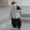 Conjunto de Ropa para Niños Primavera y Otoño 2026 Nueva Moda Elegante Ropa de Otoño para Bebés Niños Conjunto Elegante de Tres Piezas