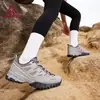 Zapatos de Senderismo para Exteriores Haitu para Mujer, Antideslizantes, Resistentes al Desgaste, Amortiguadores, de Suela Gruesa, Ligeros, Transpirables, Zapatos para Deportes Todoterreno, Escalada y Senderismo para Mujer