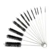 Escova para Tubo de Ensaio de Aço Inoxidável 304 Conjunto de 10/12/13 Peças Escova com Conta-gotas de Nylon Escova para Béqueres Escova para Limpeza de Frascos Escova para Limpeza de Furos de Sapatos