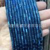 Pedra da vesícula preta coluna hexagonal cor ouro roxo azul verde pedra da vesícula preta acessórios cilíndricos pulseira DIY joias contas de hematita
