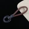Llavero de cuerda de cuero PU tejido creativo para hombre, llavero de cuero para coche, llavero de cuero, fabricante mayorista