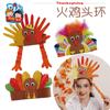 Día de Acción de Gracias DIY Sombrero de Pavo Diadema Diadema Disfraz Actividad de Actuación Suministros Paquete de Material Casero