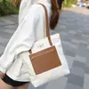 Bolso de Lona Simple Nuevo Ins Bolso de Mano Literario y Conveniente Bolso de Hombro de Gran Capacidad Estilo Preppy Coreano Bolso para Mujer