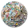60 novos adesivos de viagem com grafite para decorar garrafas de água, malas, skates, adesivos transfronteiriços DIY, atacado do fabricante