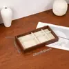 Exquisita caja de joyería multicapa de alta gama para viajes, para guardar anillos, collares, pendientes y accesorios, con acabado de veta de madera de nogal