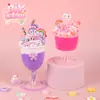 Kit de Materiais DIY Artesanal Infantil Cola de Creme Simulação Lama de Cristal Fofa Copo de Sorvete Brinquedo Pequeno para Menina